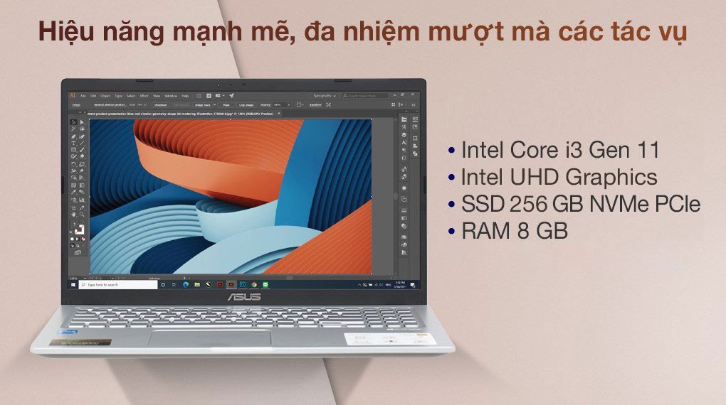 Laptop Asus VivoBook X515EA i3 1115G4/8GB/256GB/Win11 (BR2046W)