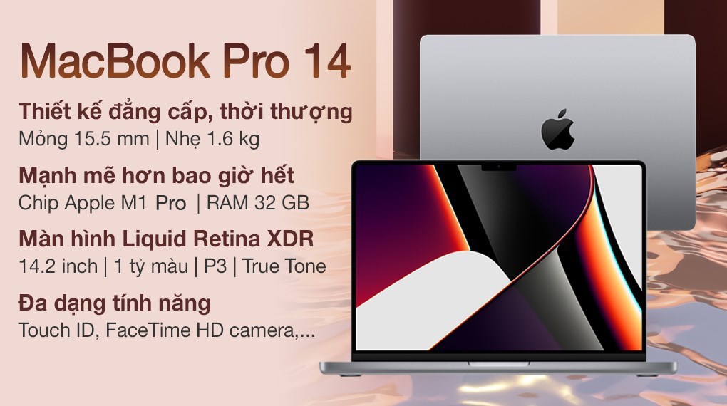 MacBook Pro (2021) 14.2-inch - Apple M1 Pro 8-core and 14-core GPU