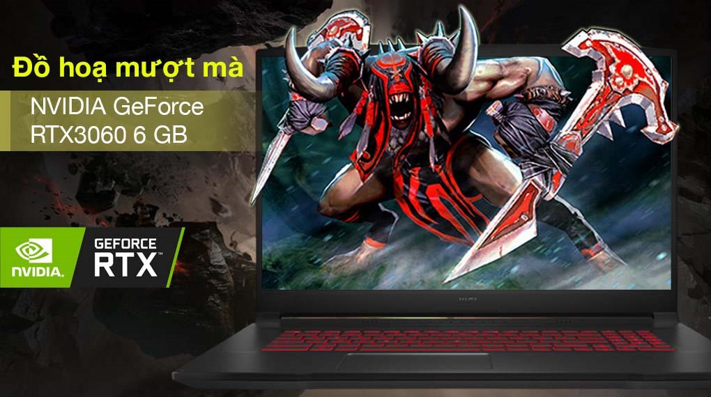 Laptop MSI Katana GF76 11UE i7 11800H/16GB/512GB/6GB RTX3060/144Hz/Balo/Chuột/Win11 (450VN)
