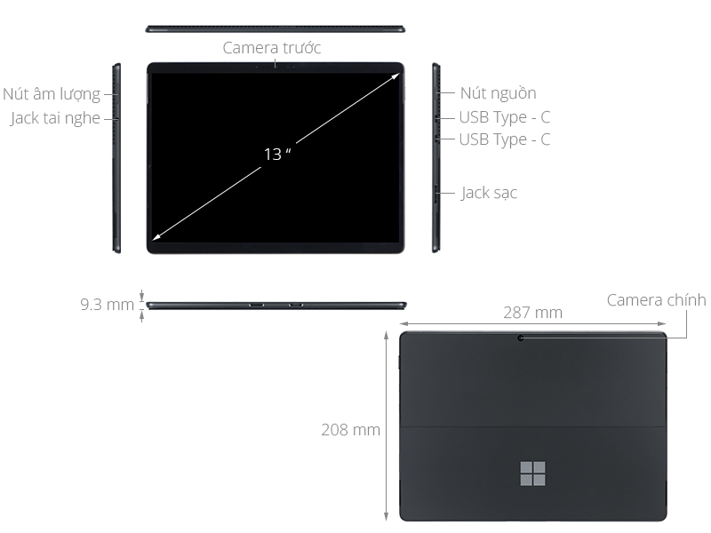 Surface Pro 8 i5 1135G7/8GB/256GB/Touch/120Hz/Win11