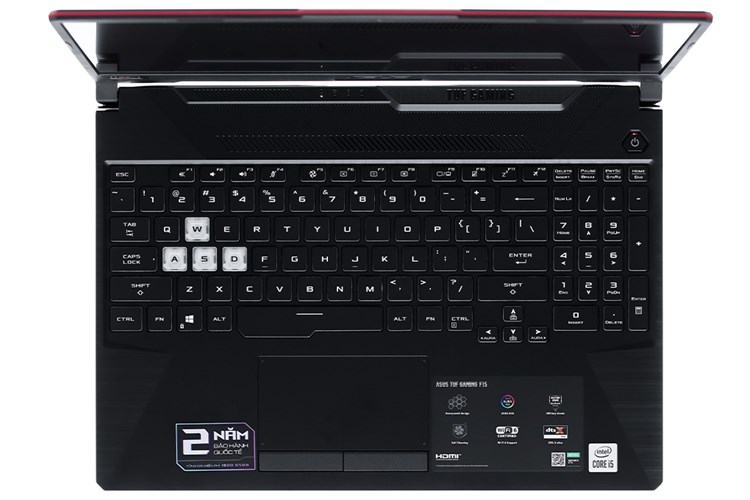 Laptop Asus TUF Gaming F15 FX506LHB i5 10300H/8GB/512GB/4GB GTX1650/144Hz/Win11 (HN188W) Màu Đen