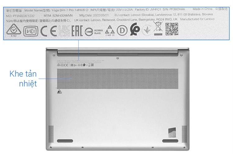 Laptop Lenovo Yoga Slim 7 Pro 14IHU5 i5 11300H/16GB/512GB/OfficeH&S/Win11 (82NH00AMVN) Màu Bạc