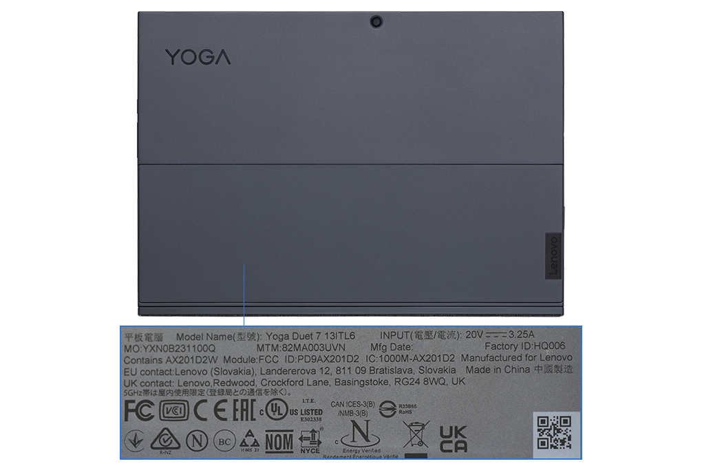 Laptop Lenovo Yoga Duet 7 13ITL6 i7 1165G7/16GB/1TB SSD/Touch/Pen/Win10 (82MA003UVN) Màu Xám