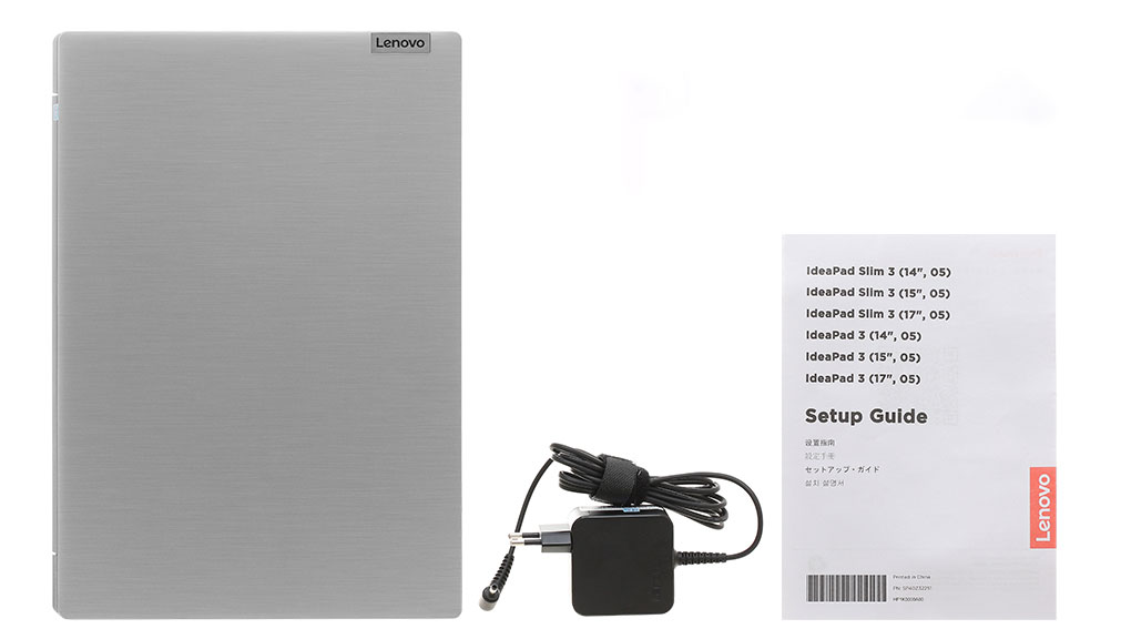 Bộ sản phẩm gồm: Sách hướng dẫn, Sạc Laptop Lenovo, Thùng máy