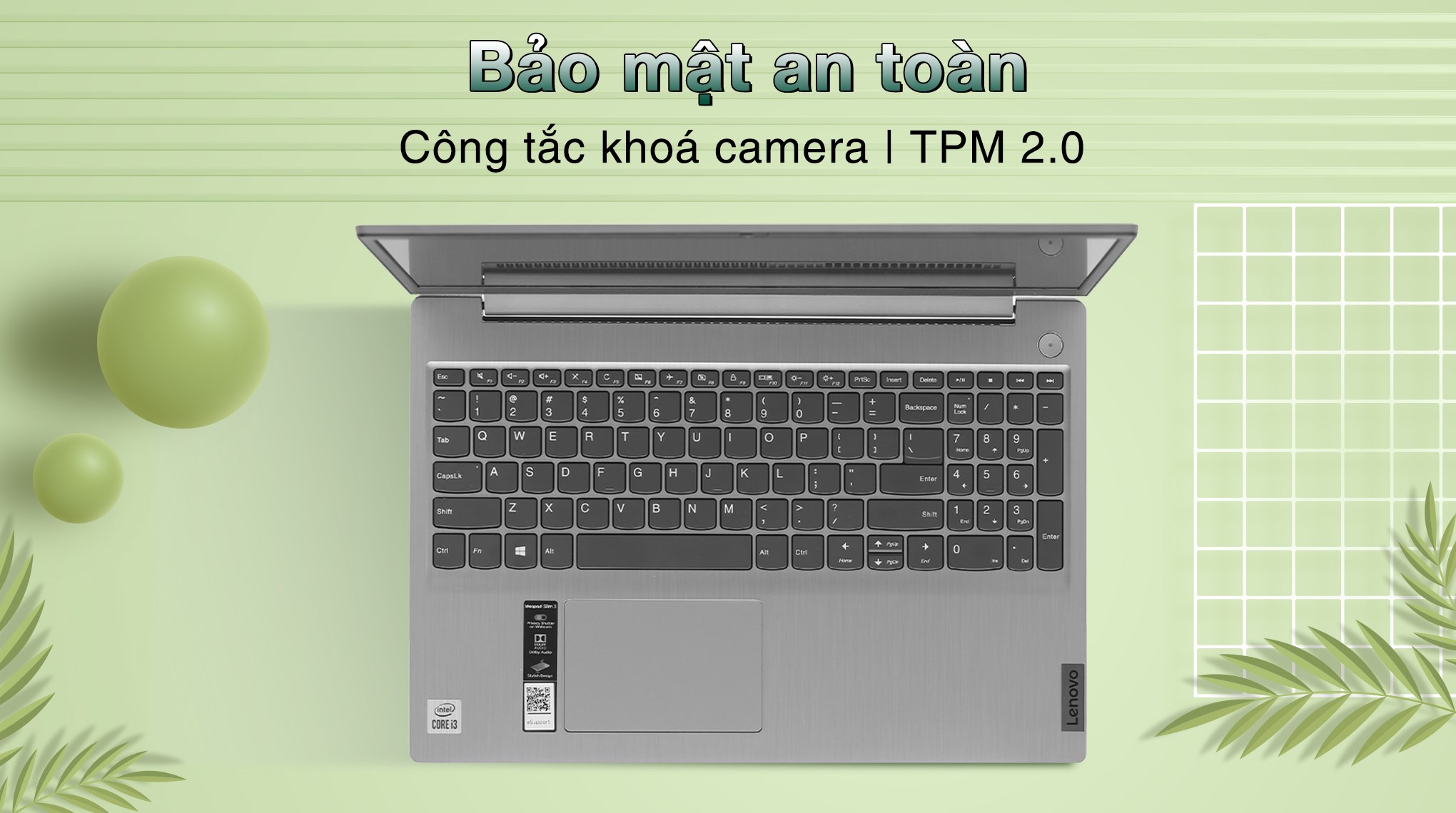 Laptop Lenovo IdeaPad 3 15IML05 i3 10110U/4GB/256GB/Win11 (81WB01DYVN)