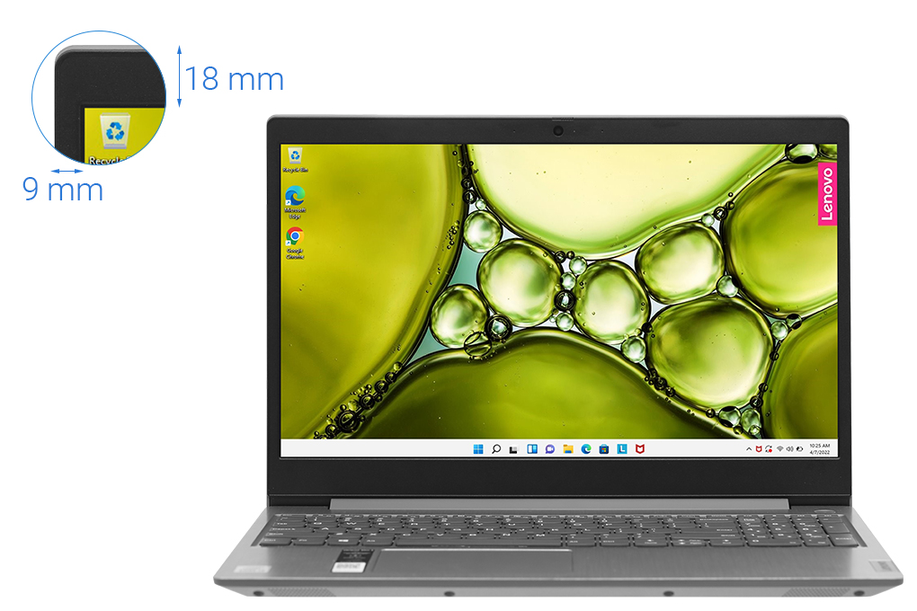 Laptop Lenovo IdeaPad 3 15IML05 i3 10110U/4GB/256GB/Win11 (81WB01DYVN) Màu Xám