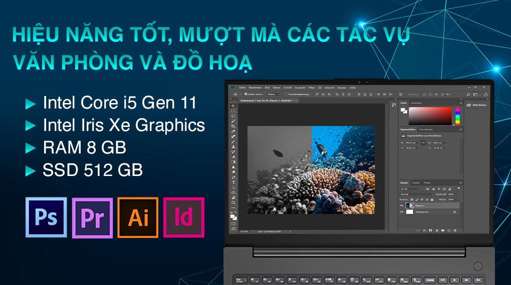 Laptop Lenovo V15 G2 ITL i5 1135G7/8GB/512GB/Win11 (82KB00R5VN)