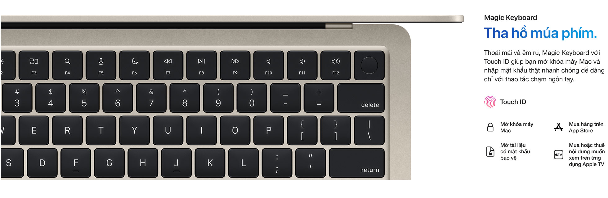 MacBook Air M2 2022 8-core GPU - Keyboard