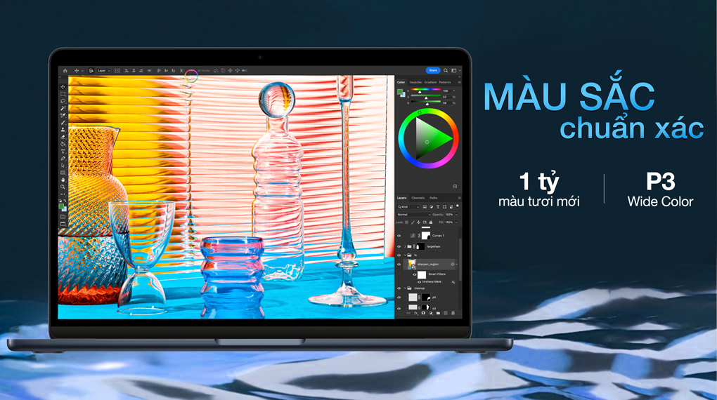 MacBook Air M2 2022 10-core GPU - Độ tái tạo màu