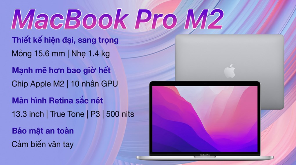 Sự ra đời của MacBook Pro M2 hứa hẹn sẽ là một bước nhảy vọt về hiệu suất và tốc độ. Với hệ thống chip M2 mới, máy tính này sẽ đáp ứng được nhu cầu làm việc và giải trí của người dùng với sự tự tin và linh hoạt.