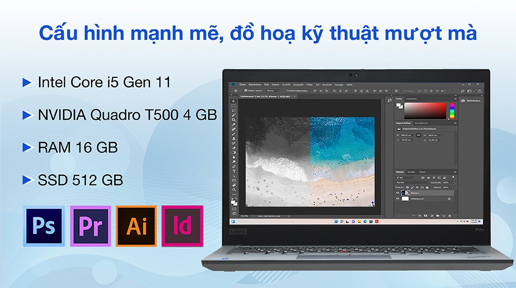 Laptop Lenovo ThinkPad P14s G2 i5 1135G7/16GB/512GB/4GB Quardro T500/Win11 (20VX00E1VN)