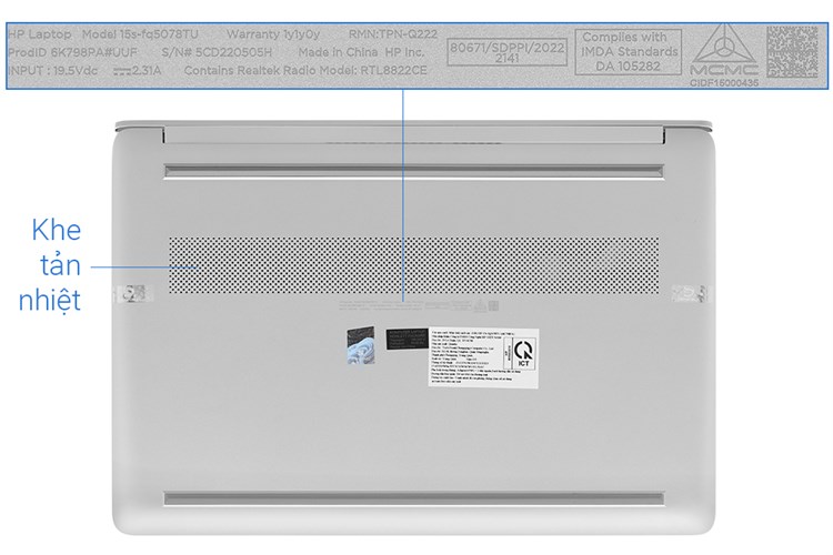 Laptop HP 15s fq5078TU i5 1235U/8GB/512GB/Win11 (6K798PA) Màu Bạc