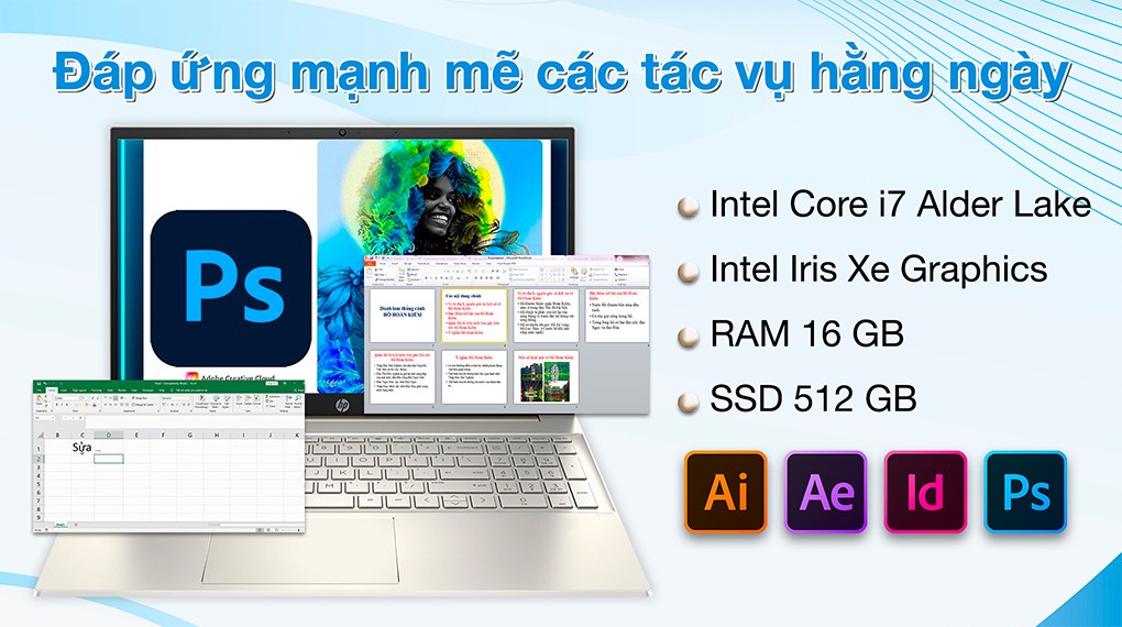 Laptop HP Pavilion 15 eg2066TU i7 1260P/16GB/512GB/Win11 (6K7E2PA)