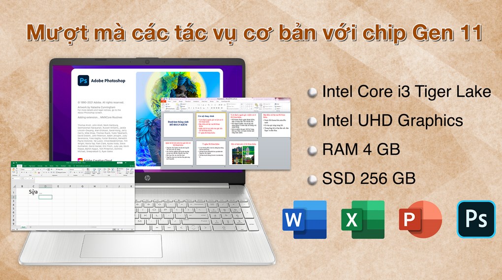 Laptop HP 15s fq2662TU i3 1115G4/4GB/256GB/Win11 (6K795PA)