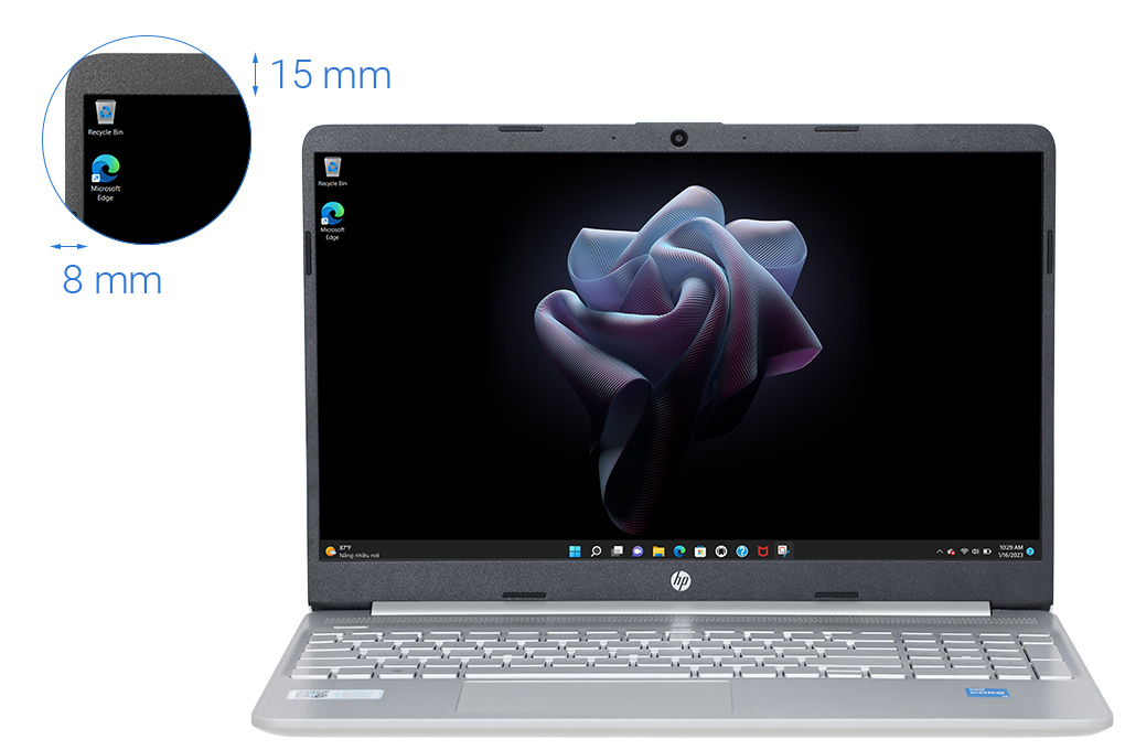 Laptop HP 15s fq2662TU i3 1115G4/4GB/256GB/Win11 (6K795PA) Màu Bạc