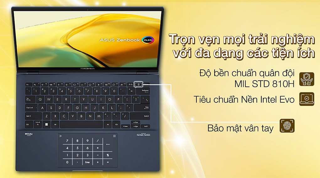 Asus Zenbook 14 OLED UX3402ZA i5 1240P/8GB/512GB/Cáp/Túi/Win11 (KM218W) - Tiện ích