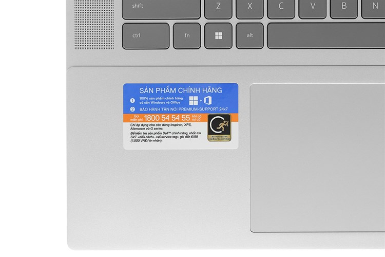 Laptop Dell Inspiron 16 5620 i7 1260P/16GB/512GB/2GB MX570/OfficeHS/Win11 (N6I7000W1) Màu Bạc