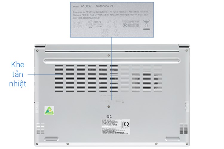 Laptop Asus VivoBook 15X OLED A1503ZA i3 1220P/8GB/256GB/Win11 (L1152W) Màu Bạc