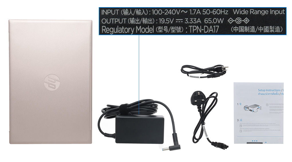 Bộ sản phẩm gồm: Sách hướng dẫn, Thùng máy, Sạc Laptop HP