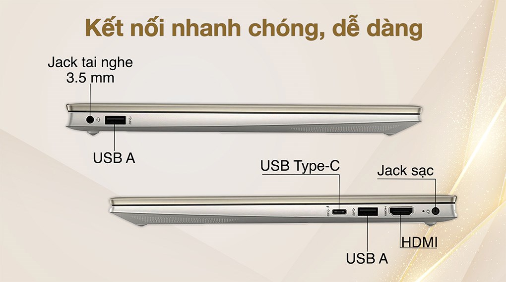 HP Pavilion 14 dv2033TU i5 1235U/8GB/512GB/Win11 (6K769PA) - Cổng kết nối