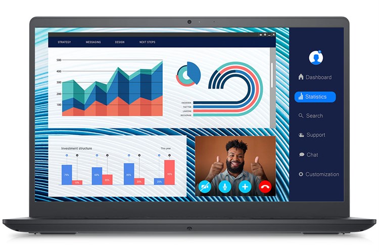 Laptop Dell Vostro 3420 i3 1115G4/8GB/256GB/OfficeHS/Win11 (70283384) Màu Đen