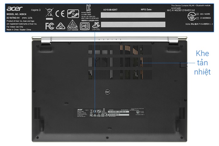Laptop Acer Aspire 3 A315 58 52KT i5 1135G7/8GB/512GB/Win11 (NX.AM0SV.006) Màu Vàng