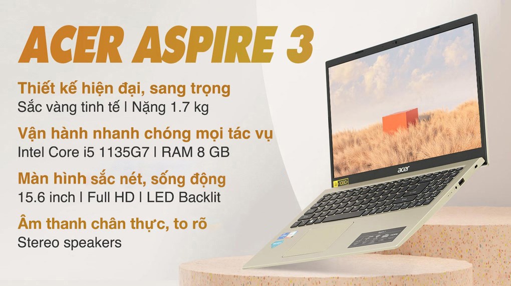 Laptop Acer Aspire 3 A315 58 54XF i5 1135G7/8GB/512GB/Win11 (NX.AM0SV.007)