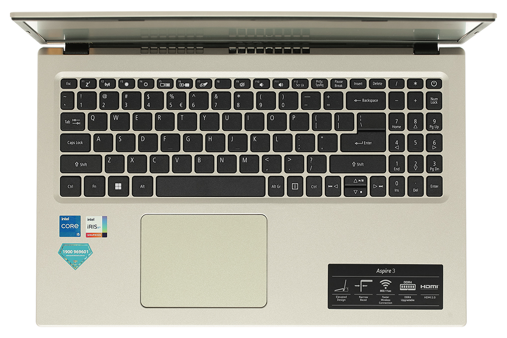 Laptop Acer Aspire 3 A315 58 54XF i5 1135G7/8GB/512GB/Win11 (NX.AM0SV.007) Màu Vàng