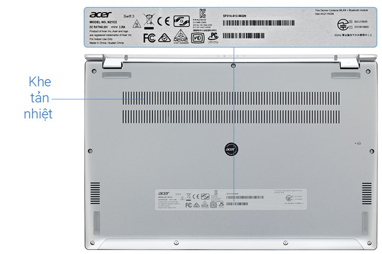 Laptop Acer Swift 3 SF314 512 56QN i5 1240P/16GB/512GB/Win11 (NX.K0FSV.002) Màu Bạc