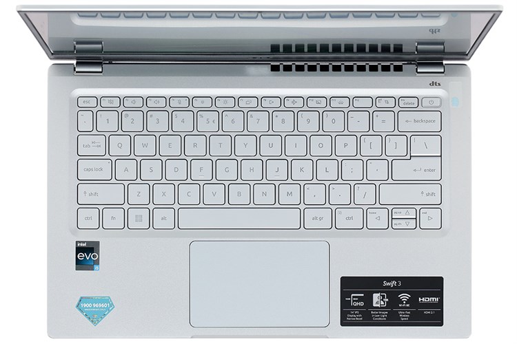 Laptop Acer Swift 3 SF314 512 56QN i5 1240P/16GB/512GB/Win11 (NX.K0FSV.002) Màu Bạc