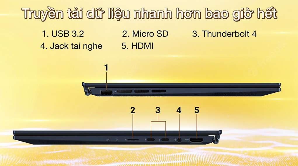 Laptop Asus Zenbook 14 OLED UX3402ZA i7 1260P/16GB/512GB/Cáp/Win11 (KM221W)