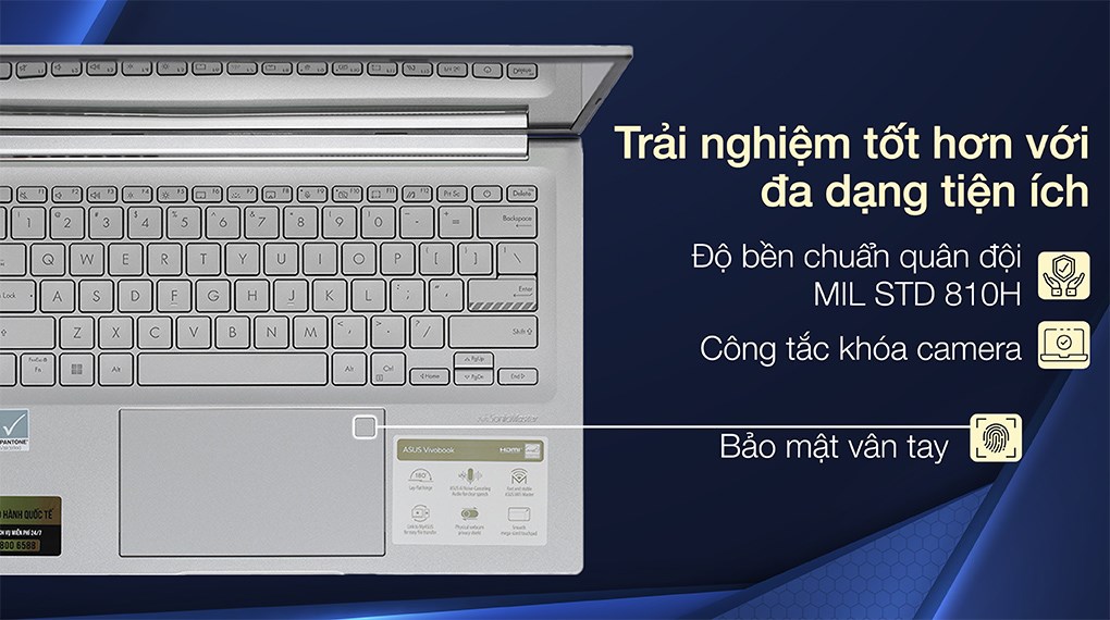 ASUS A1403ZA: Core i5 12500H/14in 3K OLED 90Hz/đèn phím/còn BH 6th !!! - 6