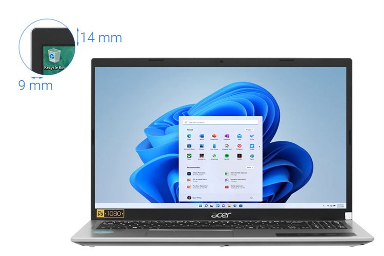 Laptop Acer Aspire 3 A315 58 787C i7 1165G7/8GB/512GB/Win11 (NX.ADDSV.00J) Màu Bạc