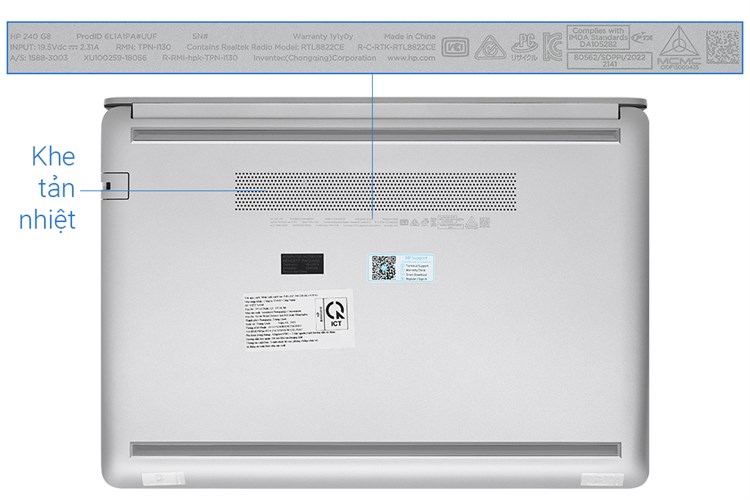 Laptop HP 240 G8 i3 1115G4/8GB/256GB/Win11 (6L1A1PA) Màu Bạc