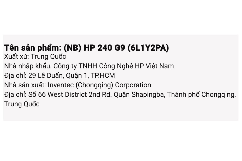 Laptop HP 240 G9 i5 1235U/8GB/512GB/Win11 (6L1Y2PA) Màu Bạc