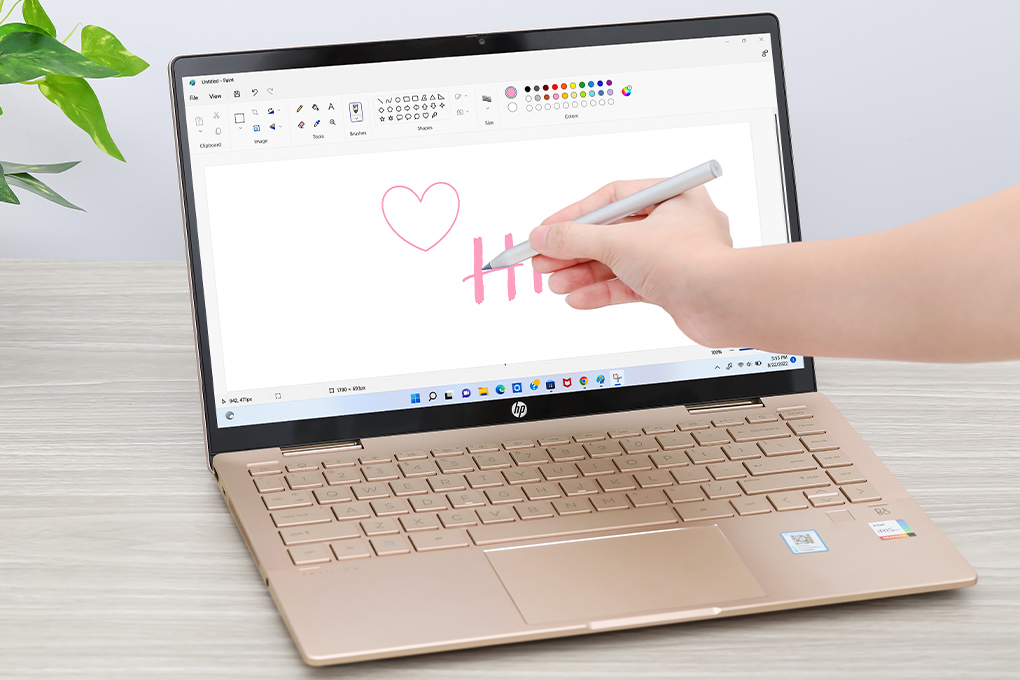 Laptop HP Pavilion X360 14 ek0056TU i5 1235U/8GB/512GB/Touch/Pen/Win11 (6L294PA) Màu Vàng