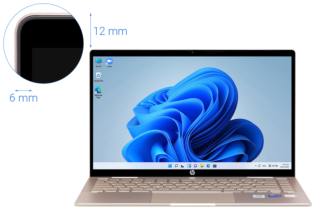 Laptop HP Pavilion X360 14 ek0055TU i7 1255U/16GB/512GB/Touch/Pen/Win11 (6L293PA) Màu Vàng