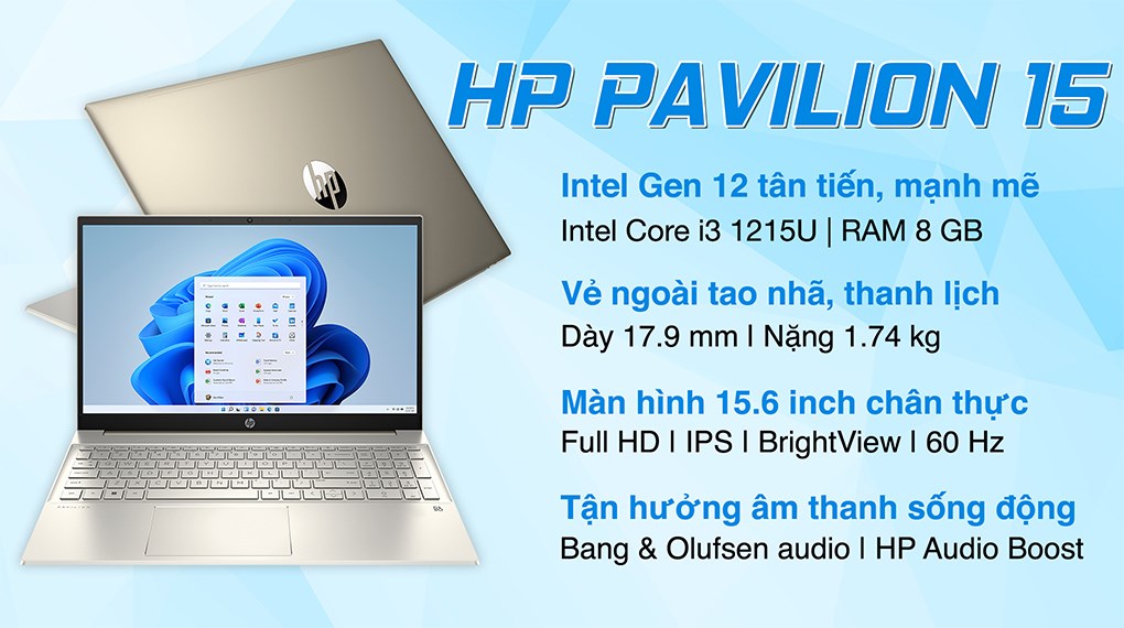 Laptop HP Pavilion 15 eg2062TU i3 1215U/8GB/256GB/Win11 (6K790PA) hover