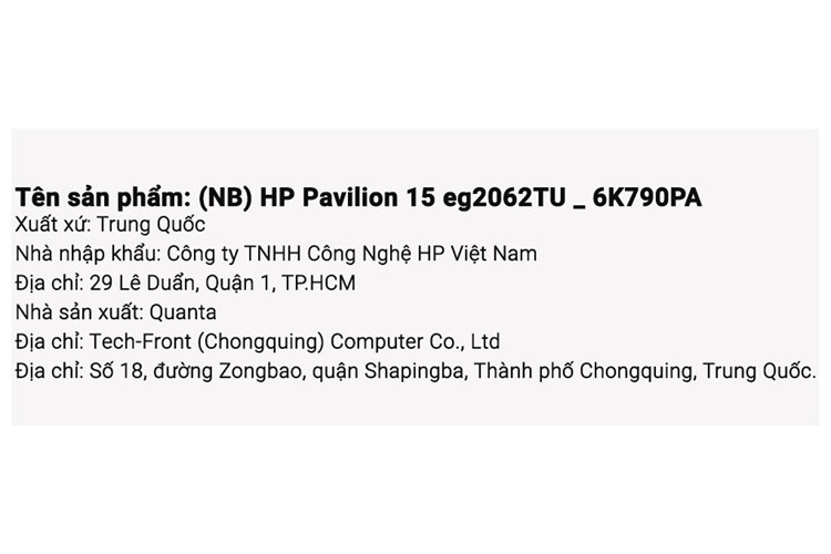 Laptop HP Pavilion 15 eg2062TU i3 1215U/8GB/256GB/Win11 (6K790PA) Màu Vàng
