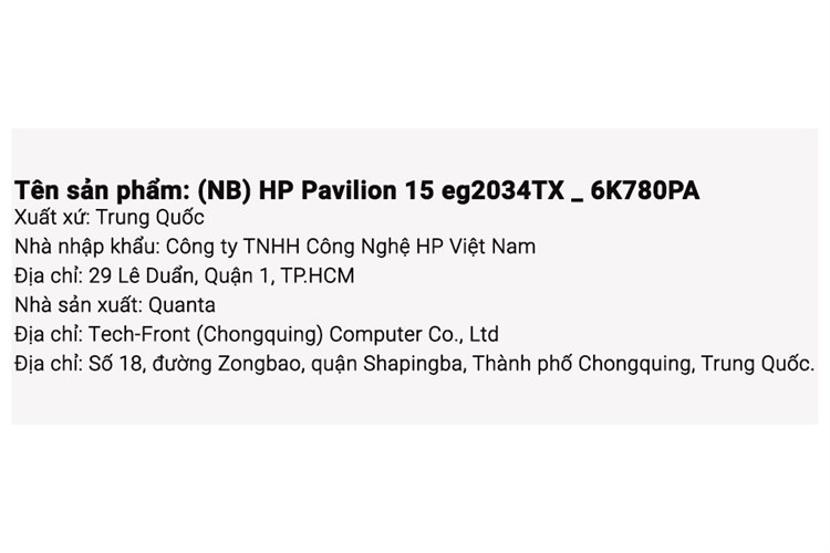 Laptop HP Pavilion 15 eg2034TX i7 1255U/8GB/512GB/2GB MX550/Win11 (6K780PA) Màu Vàng