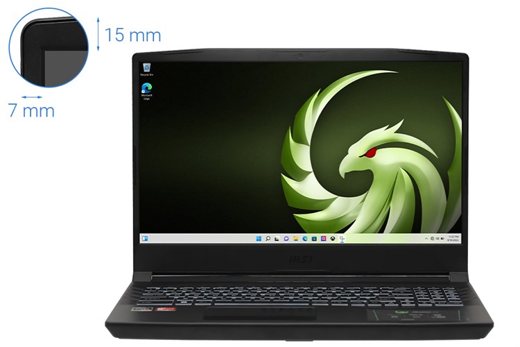 Laptop MSI Gaming Alpha 15 B5EEK R7 5800H/16GB/512GB/8GB RX6600M/144Hz/Balo/Chuột/Win11 (218VN) Màu Đen