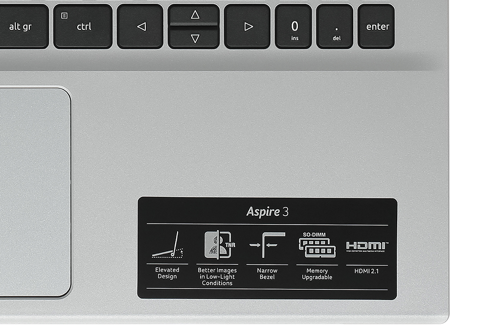 Laptop Acer Aspire 3 A315 59 314F i3 1215U/8GB/256GB/Win11 (NX.K6TSV.002) Màu Bạc