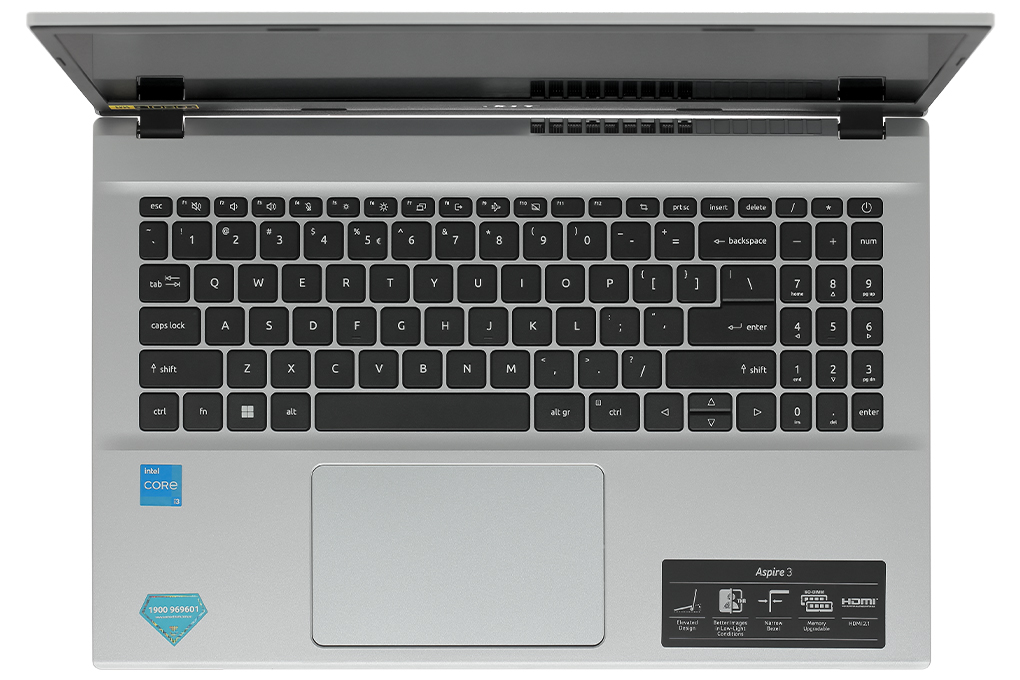 Laptop Acer Aspire 3 A315 59 314F i3 1215U/8GB/256GB/Win11 (NX.K6TSV.002) Màu Bạc