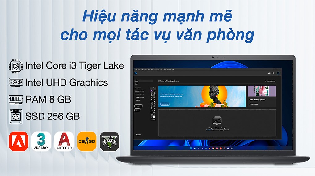 Laptop Dell Inspiron 15 3511 i3 1115G4/8GB/256GB/OfficeHS/Win11 (P112F001EBL)