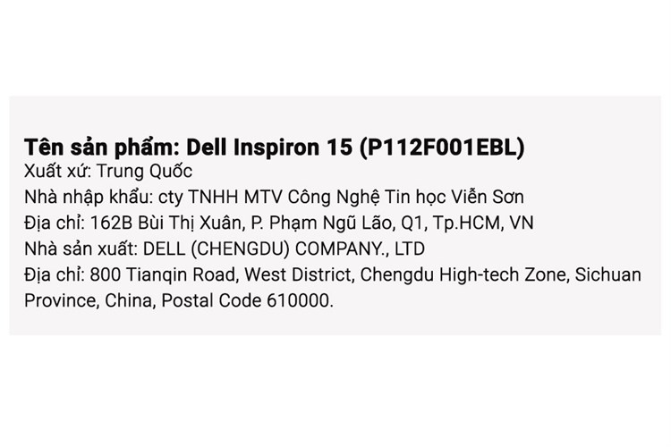 Laptop Dell Inspiron 15 3511 i3 1115G4/8GB/256GB/OfficeHS/Win11 (P112F001EBL) Màu Đen