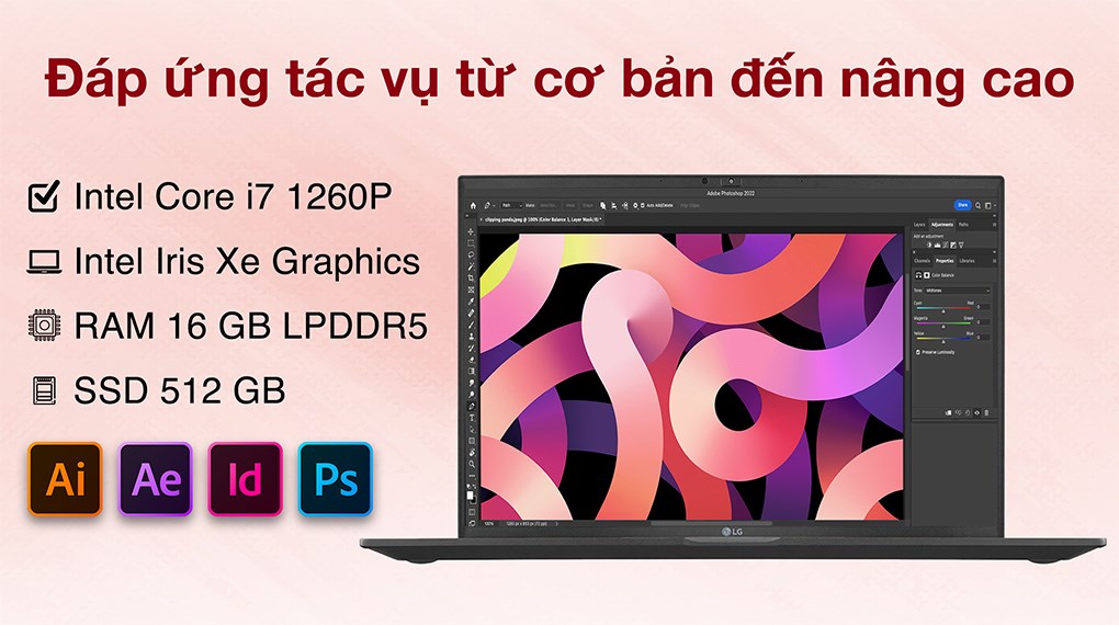 Laptop LG gram 2022 i7 1260P/16GB/512GB/Win11 (14Z90Q-G.AH75A5)