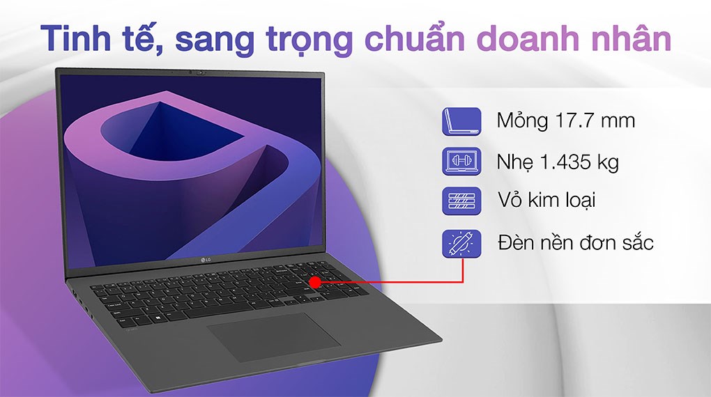 Laptop LG gram 2022 i7 1260P/16GB/512GB/Win11 (17Z90Q-G.AH76A5)