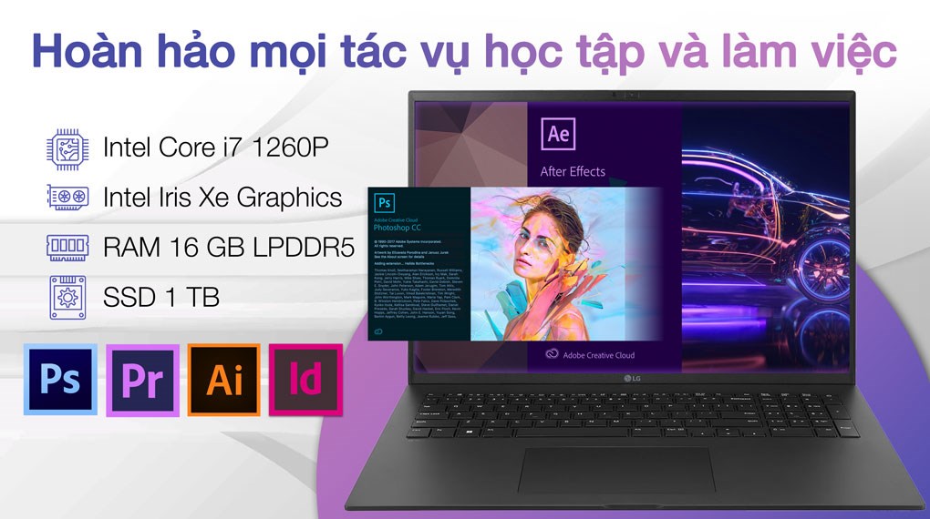 Laptop LG gram 2022 i7 1260P/16GB/1TB/Win11 (17Z90Q-G.AH78A5)