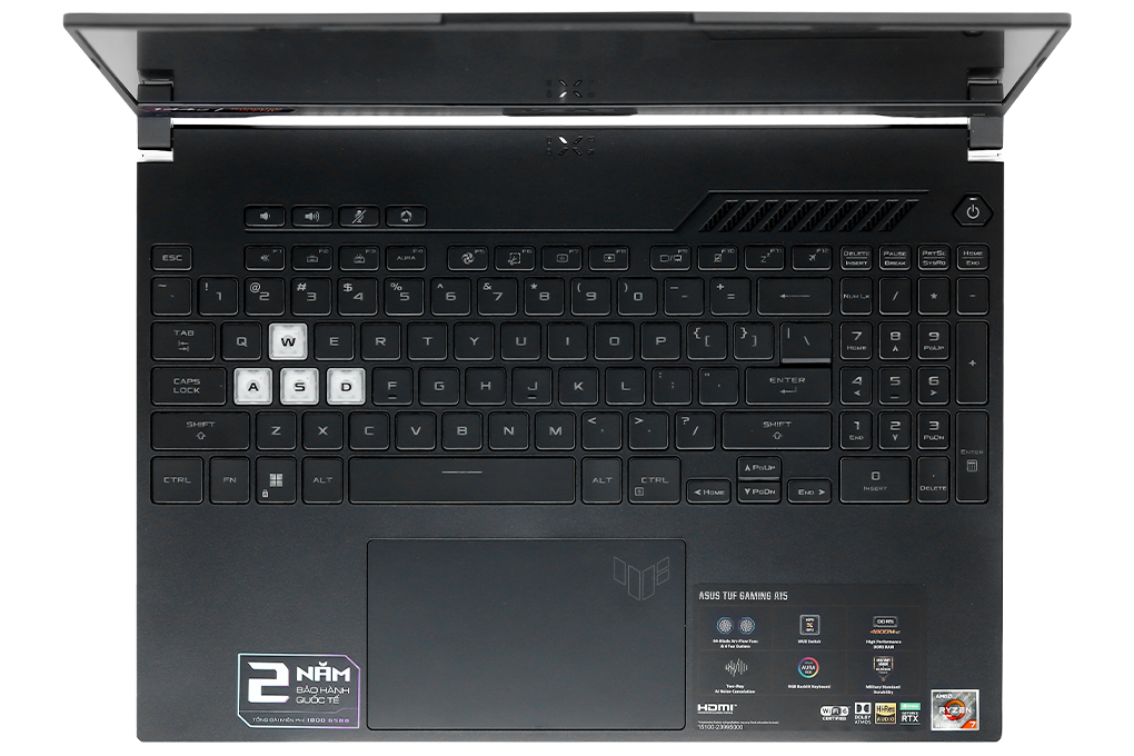 Laptop Asus TUF Gaming A15 FA507RC R7 6800H/8GB/512GB/4GB RTX3050/144Hz/Win11 (HN051W) Màu Xám