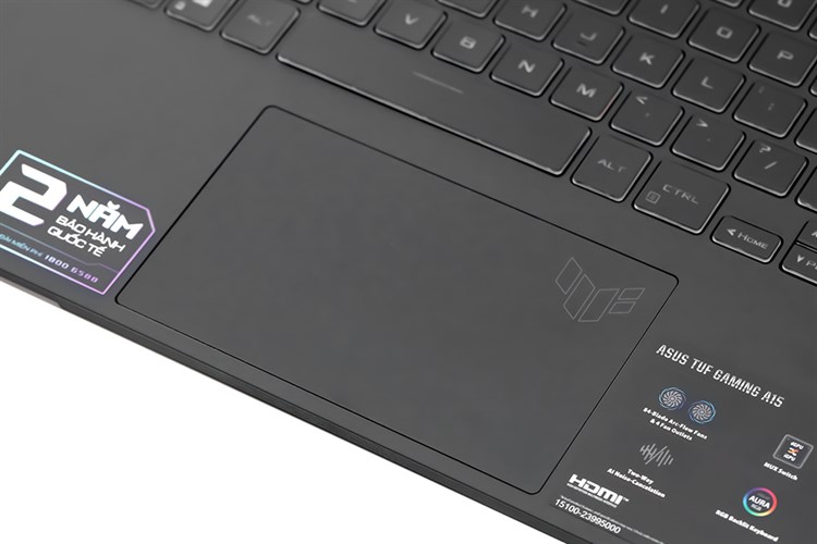 Laptop Asus TUF Gaming A15 FA507RC R7 6800H/8GB/512GB/4GB RTX3050/144Hz/Win11 (HN051W) Màu Xám